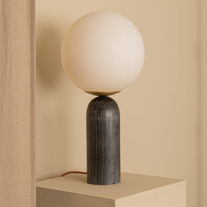 24" Globe Table Lamp, Black Marble Base (EU or US) Luxury Designer Luxurious Elegant European Spanish Lighting
