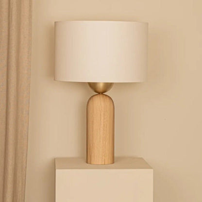 Peona Table Lamp Oak Wood