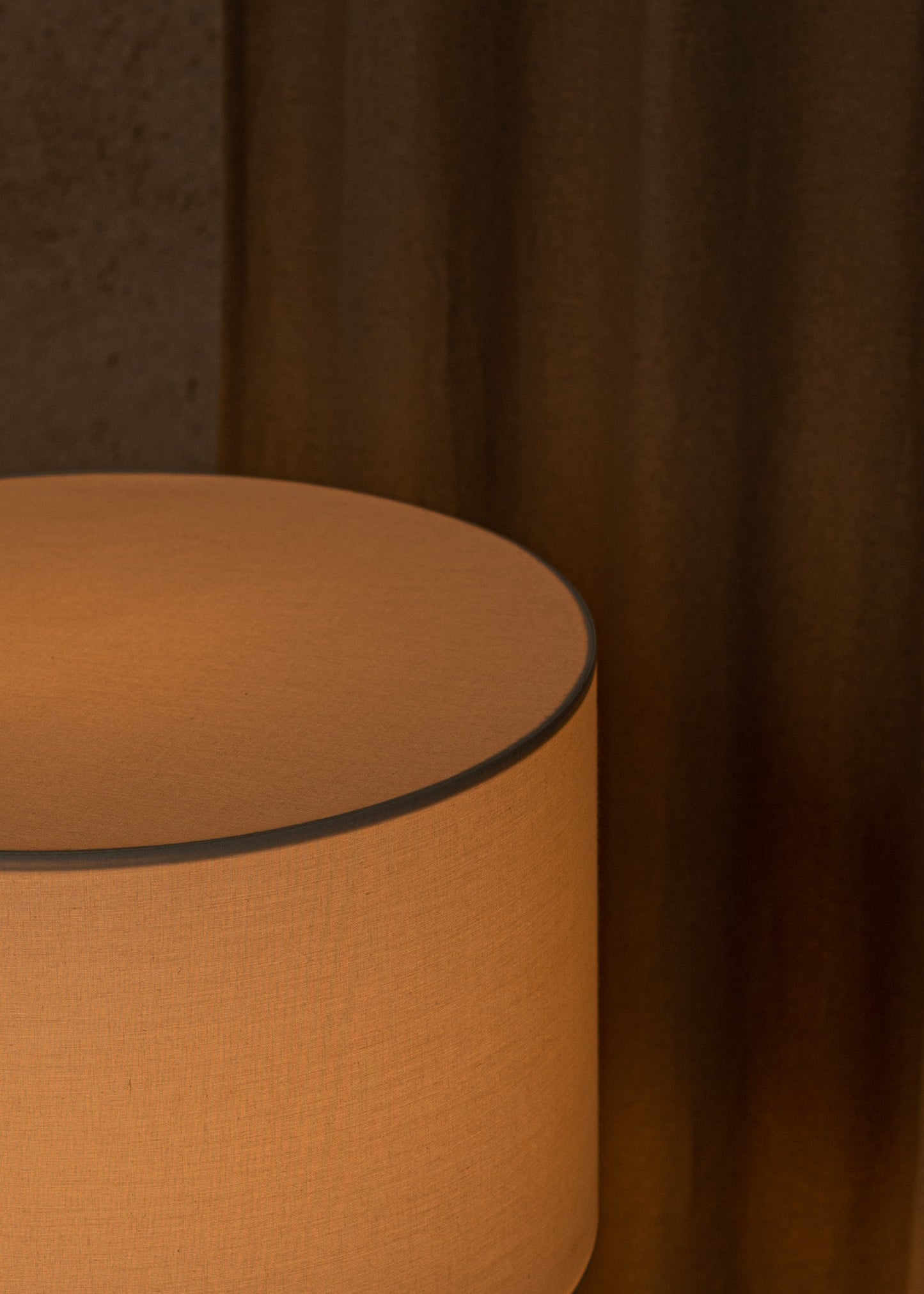 24" Peona Table Lamp Walnut Wood, Cotton White Shade, Brass Finish (EU or US)