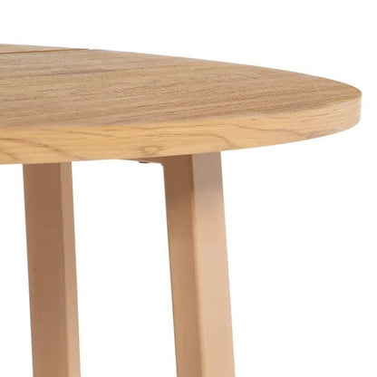 Scandinavian Solid Natural Wood 47" Round Dining Table 