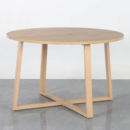 Luxury Solid Natural Wood 47" Round Dining Table 