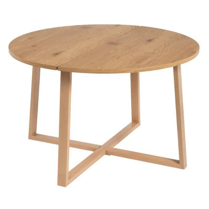 Designer Solid Natural Wood 47" Round Dining Table