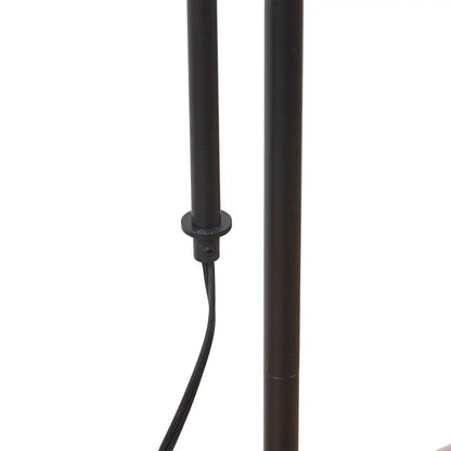 60" Asymmetrical Standing Floor Lamp, Black/Gold, Adjustable Height