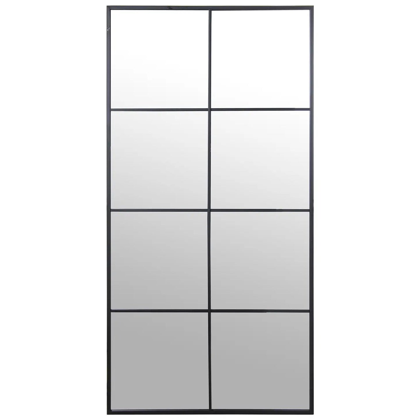 Black-Metal-Window-Frame-Mirror-Squares-Floor-Dressing Antique Vintage Modern Contemporary Square Frames