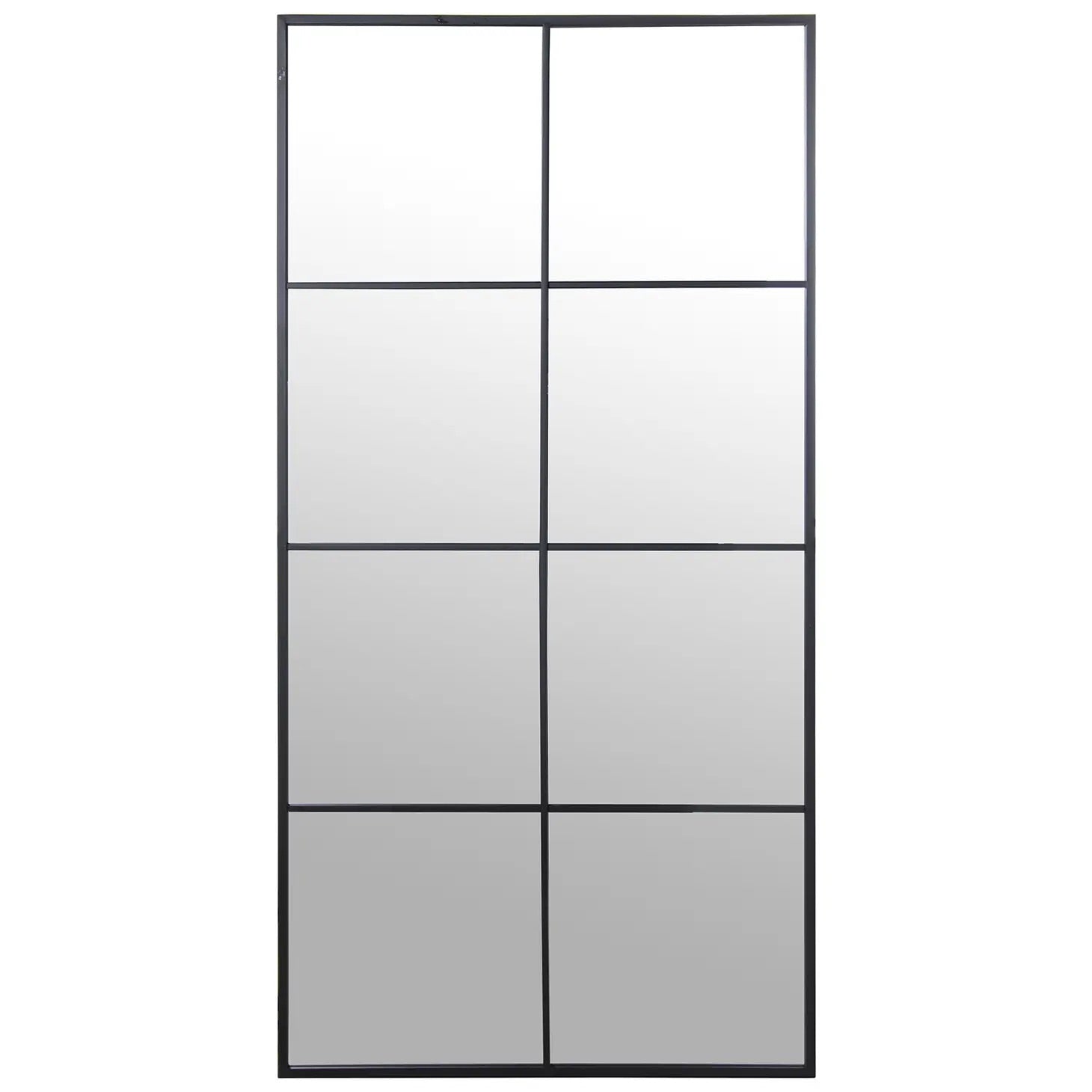 Black-Metal-Window-Frame-Mirror-Squares-Floor-Dressing Antique Vintage Modern Contemporary Square Frames