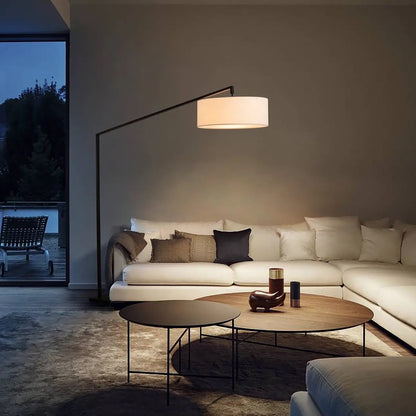 87″ Stretch Arc Floor Lamp, Matte Black with Step Switch, Smart Lamp luxury designer amazon google echo 