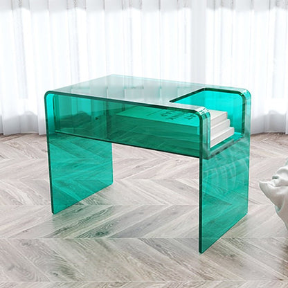 Acrylic End Table with Magazine Storage