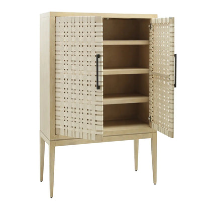 Clearwater Storage Cabinet, Natural Rattan & Wood