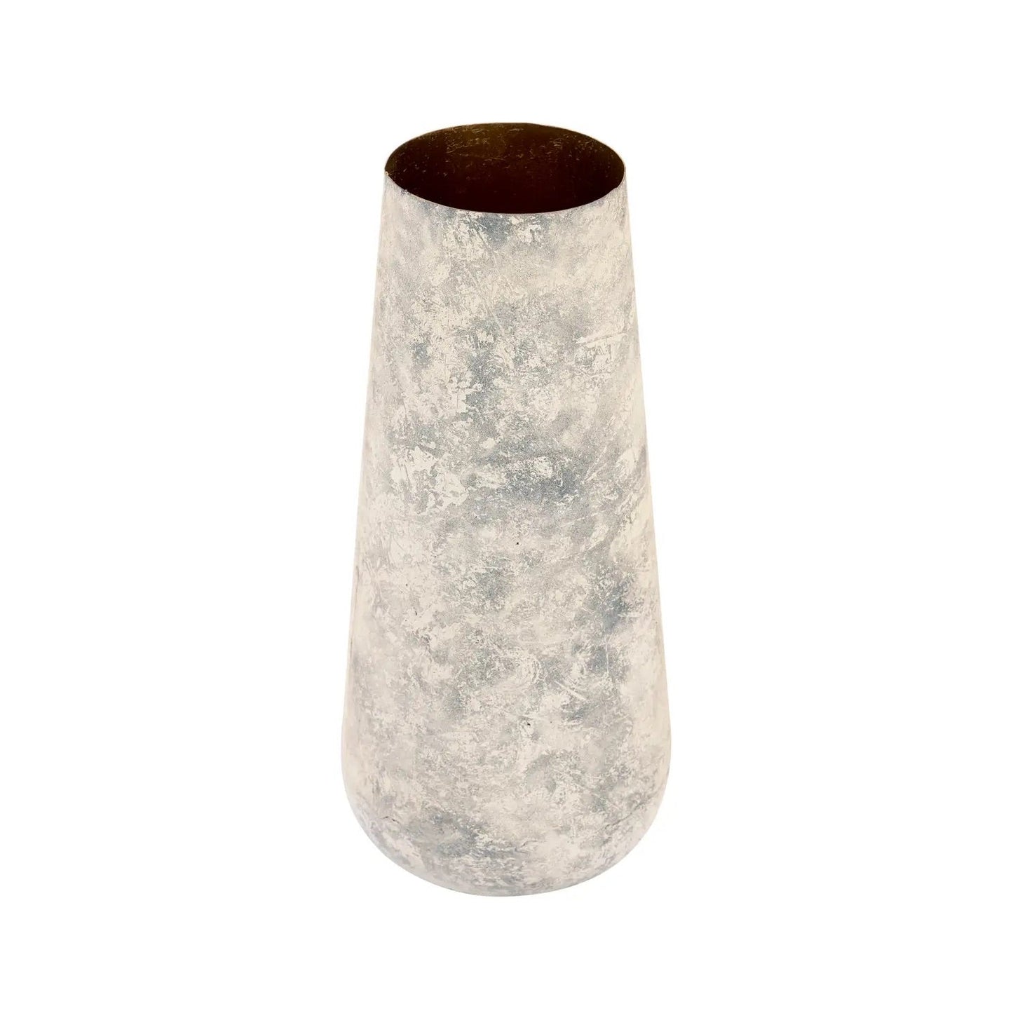 Delmont Decorative White Vase, Metal (Set of 2)