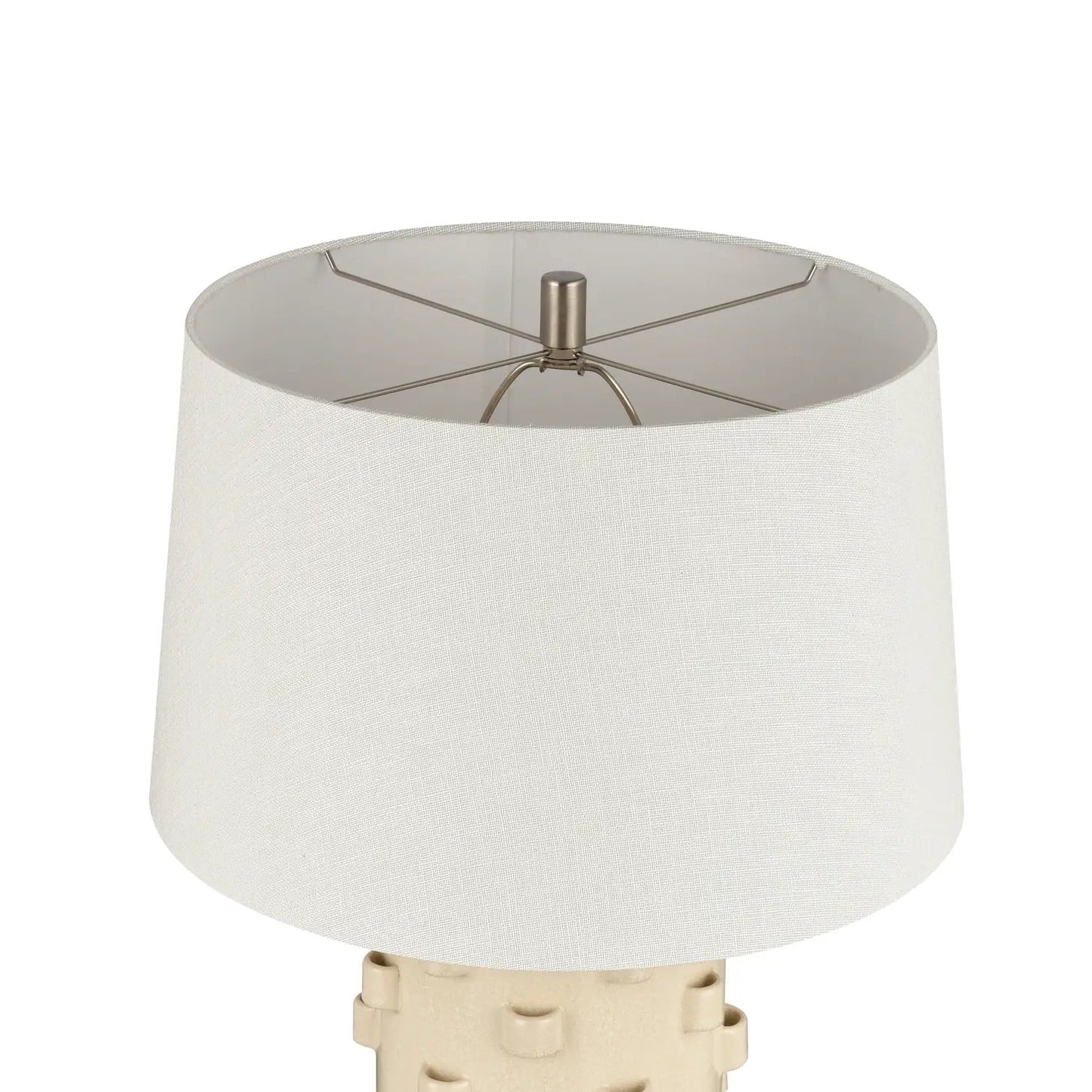 Hatcher 30" Ceramic Table Lamp White Cream Textured Coastal