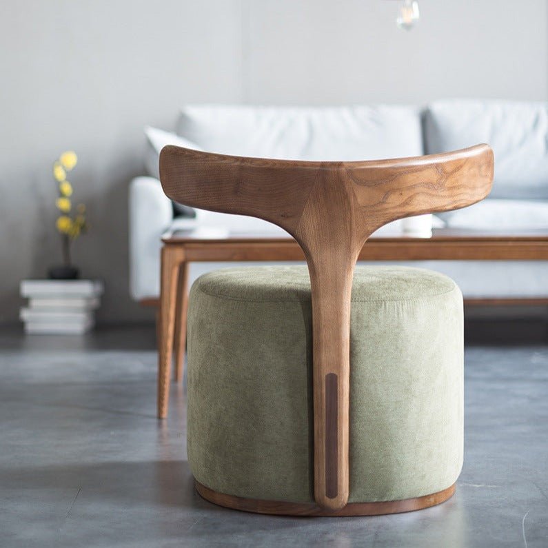 Jade Solid Wood Accent Chair - Nordic Style Stool Scandinavian