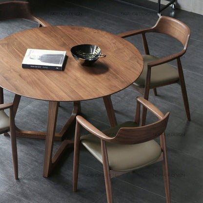 Jade Solid Wood Nordic Dining Table, Rectangle - Scandanavian minimalist style hans wegner wishbone v base continuous