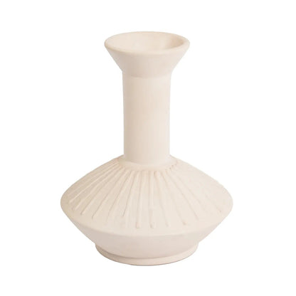 Jama Matte White Sculptural Ceramic Vase
