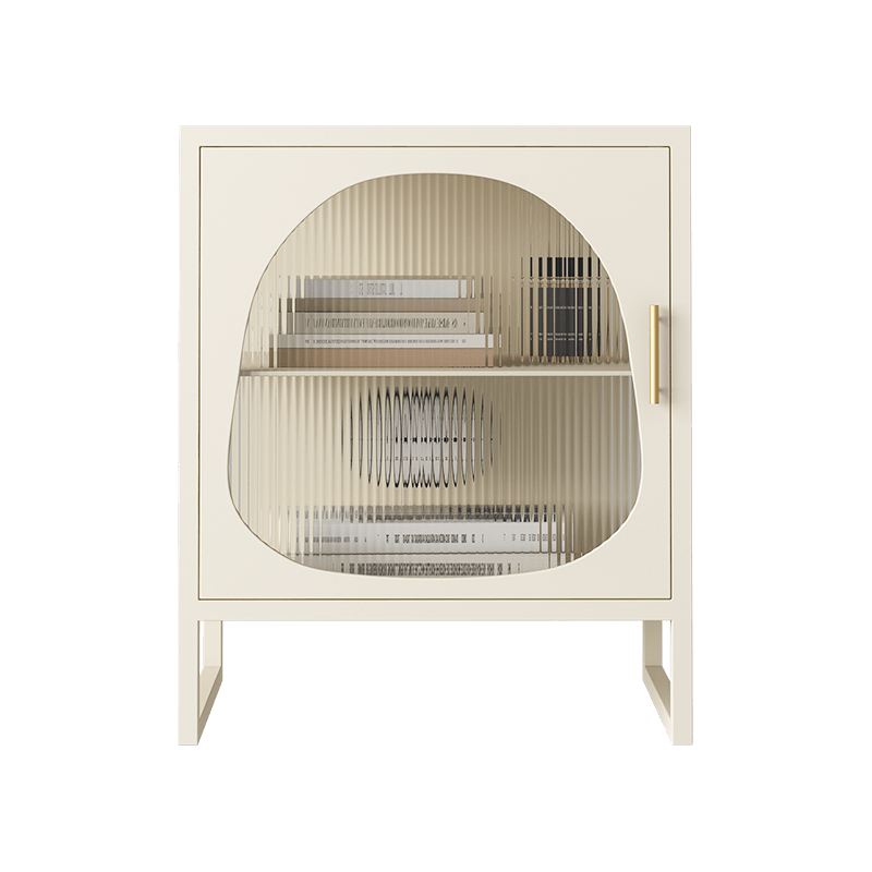 Jules Luxe Nightstand Storage Bedside Table in Cream or Black