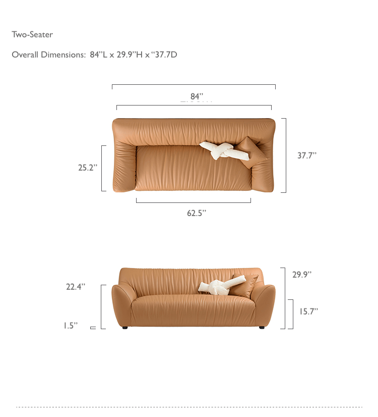 Lana Leather Ultra-Deep Lounge Sofa