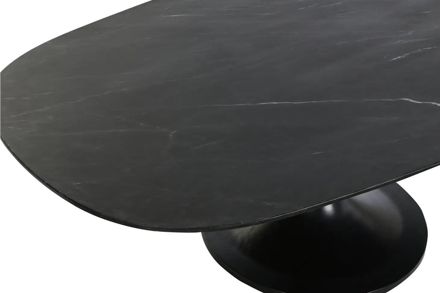 Lucy Black Marble Oval Coffee Table