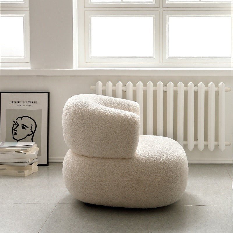 Mila Boucle U-Shaped Wrap Lounge Chair 