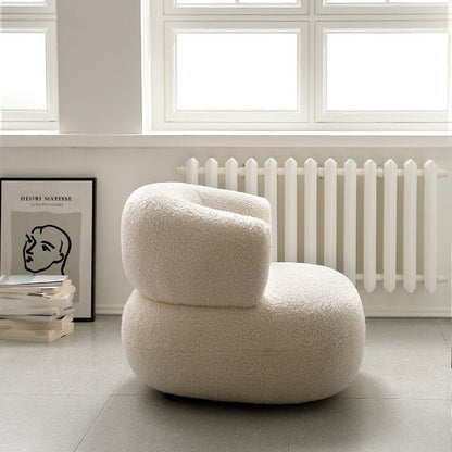 Mila Boucle U-Shaped Wrap Lounge Chair 