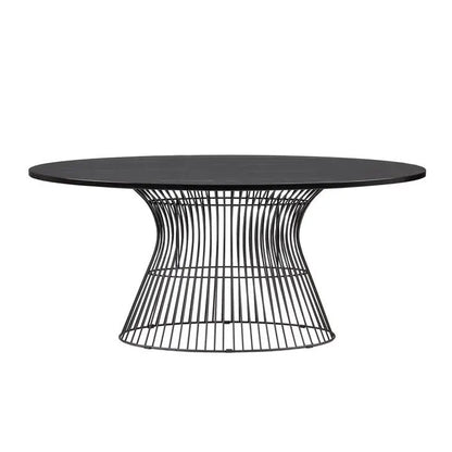 high-end modern mid-century round dining table