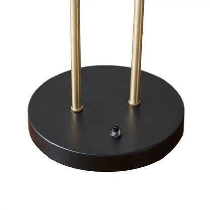 Black Gold Modern Two-Light Table Lamp