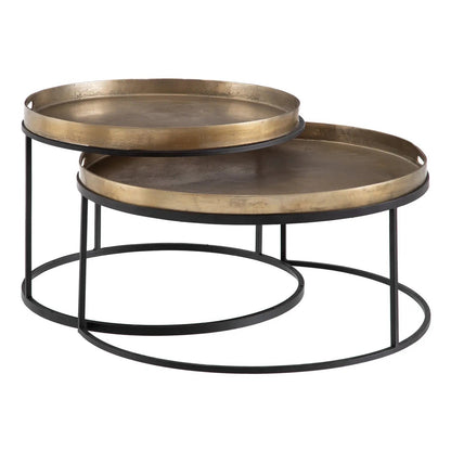 Nesting Gold/Black Coffee Table - Set of 2