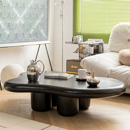 Nordic Curved Coffee Table - Milk White or Black