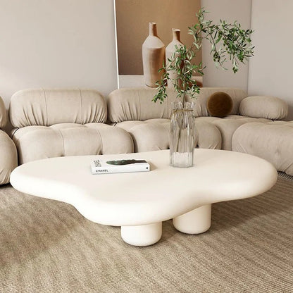 Nordic Curved Coffee Table - Milk White or Black