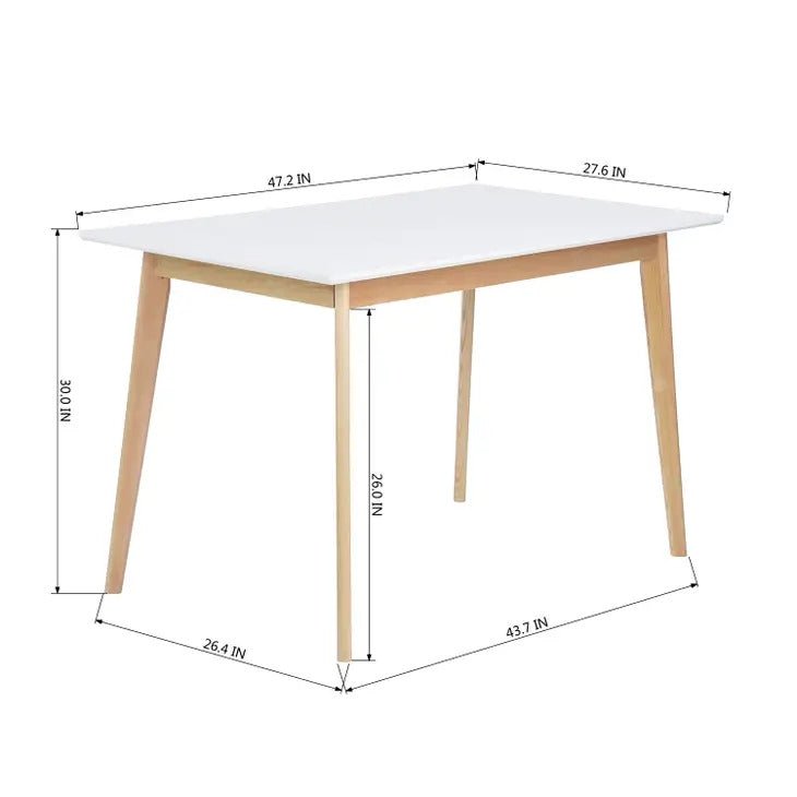 boho simple mid-century dining table