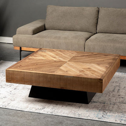 Remson Low-Profile Cube Coffee Table, Natural geometric pattern diagonal cube square japanese modern minimalist