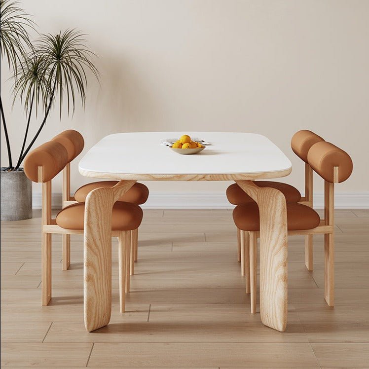 Shay minimalist curved dining table tavoli da pranzo italian nordic scandinavian curved organic luxury high end designer boho chic dinner party