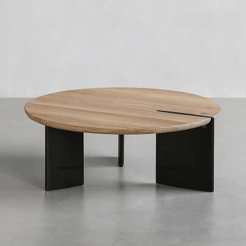 shona nordic japanese nested natural black coffee table round high end luxury designer