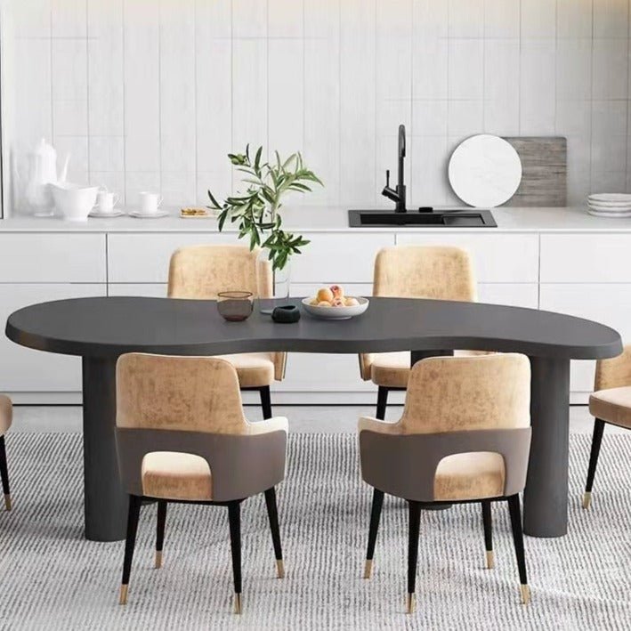 The Irregular Curved Table, Black - Dining/Desk mixed-use
