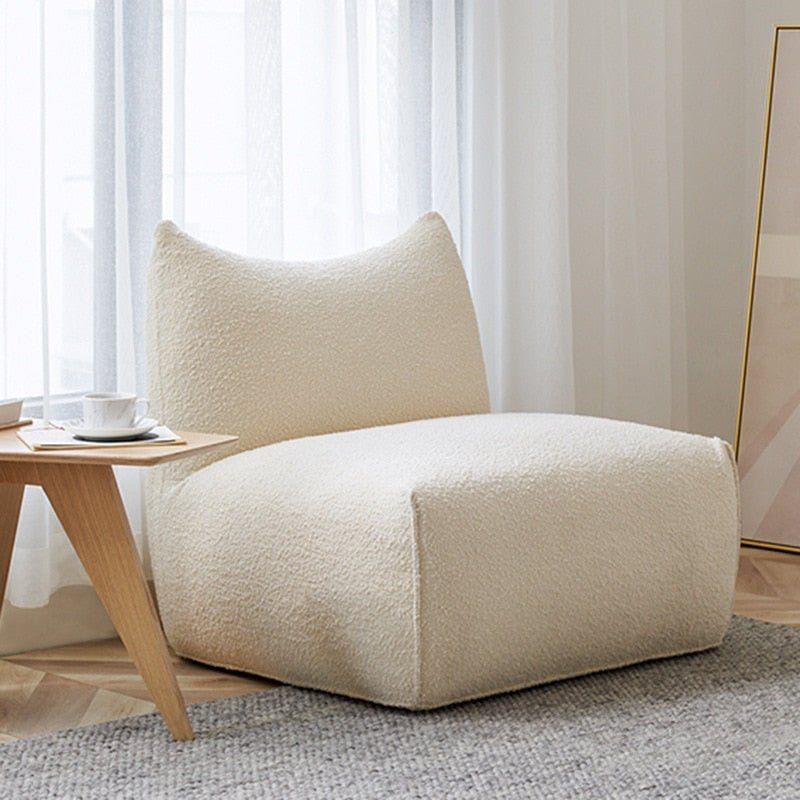 The Teddy Asymmetrical Accent Chair, Mocha Boucle Luxury Designer ...