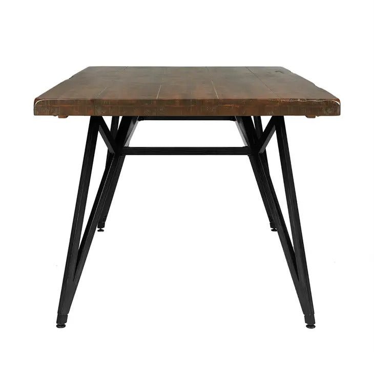 nordic industrial dining table with adjustable height