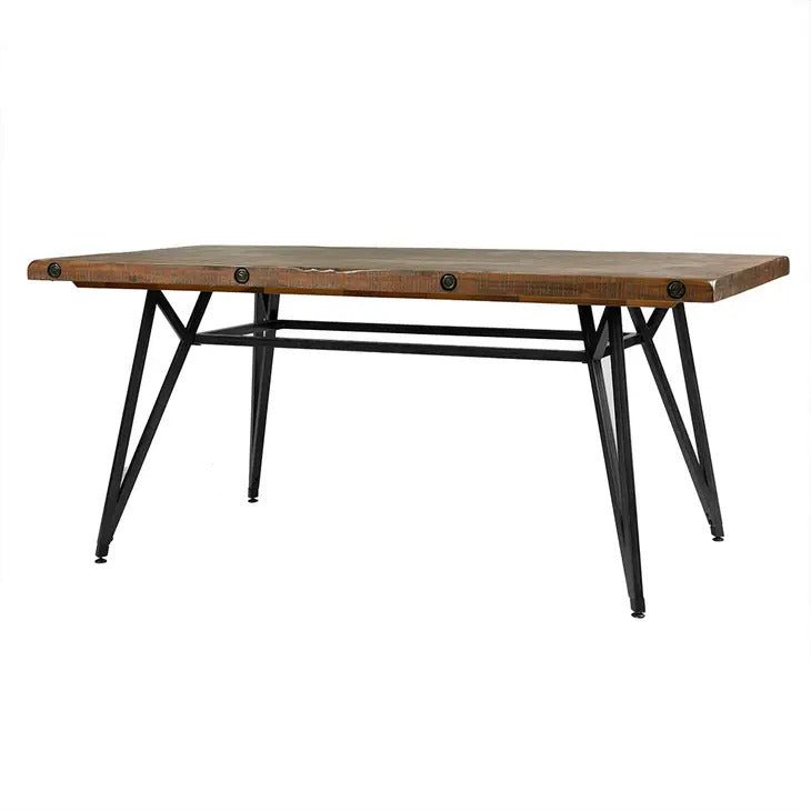 nordic industrial dining table with adjustable height